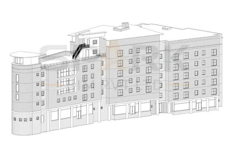 Converted 3D Revit architectural model