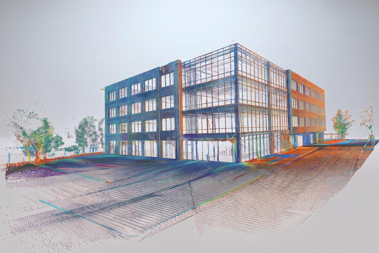 3D point cloud laser scan of building