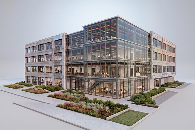 Converted 3D Revit architectural model